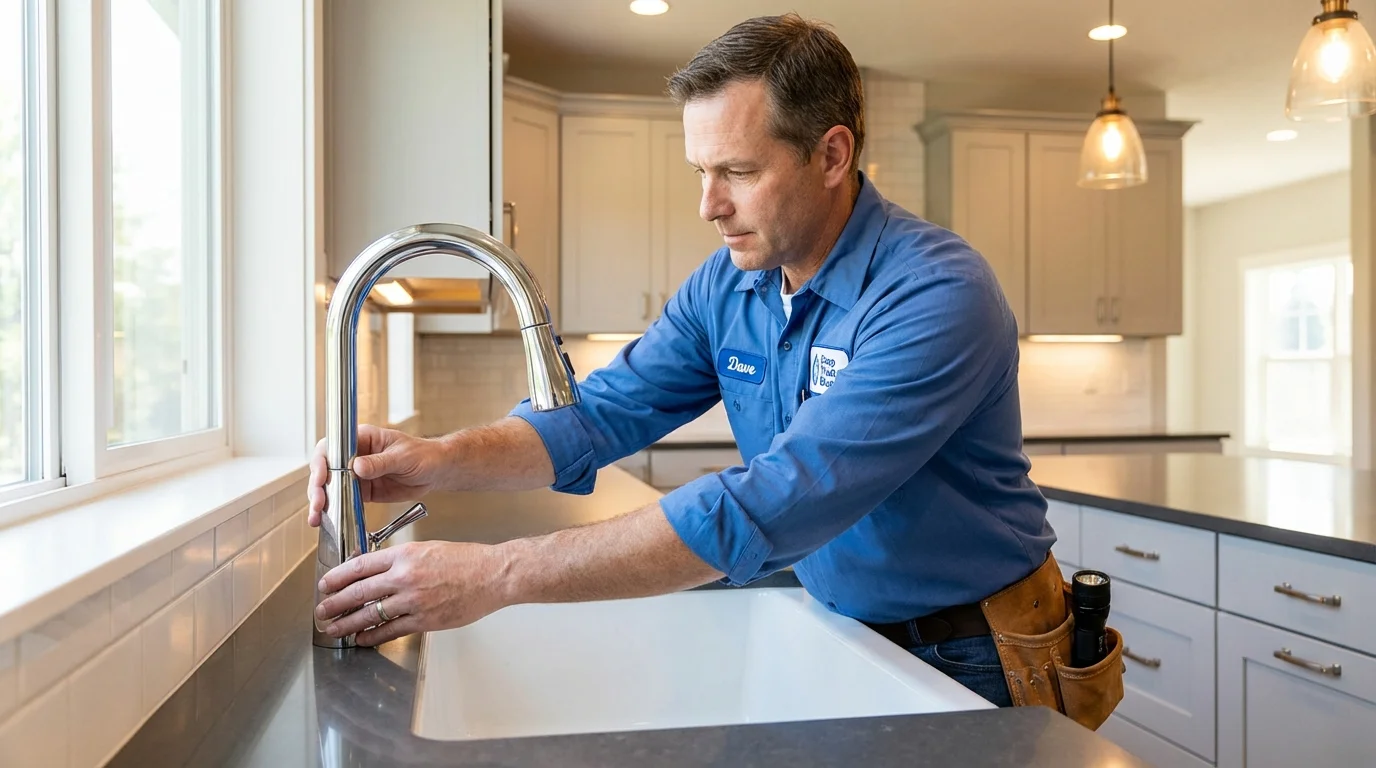 Kitchen faucet installation by Johns Plumbing LLC in Breaux Bridge